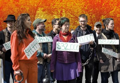 Students, graduates and activists rally at Union Square in NYC against banks exploiting students with loans for education