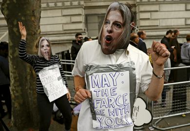 Theresa May protesters