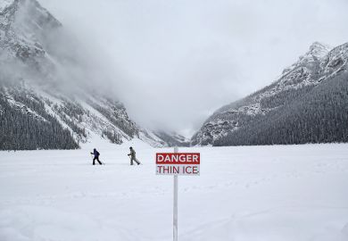 Thin ice sign
