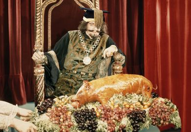 Vice-chancellor on throne