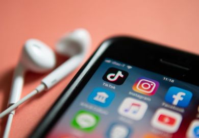 Tik Tok icon on a mobile phone Tik Tok on a mobile phone