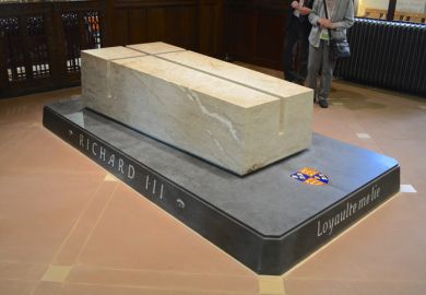 Tomb of King Richard III, buried at Leicester cathedral of Saint Martin Tomb of King Richard III, buried at Leicester cathedral of Saint Martin