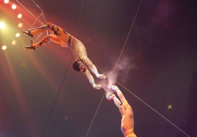 Trapeze artist performance
