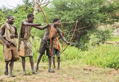Hadza bow-and-arrow hunters of Tanzania