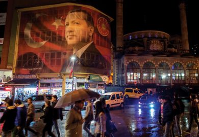 Poster of Turkish president Recep Tayyip Erdogan
