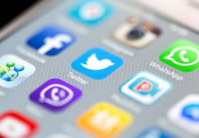 Twitter icon on smartphone screen Twitter icon on smartphone screen