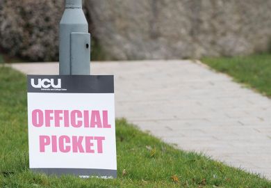 UCU picket sign