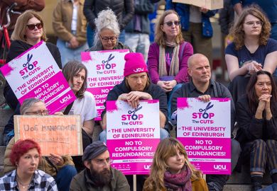 UCU members at Edinburgh University gather for a rally in George Square, Edinburgh, at the start of a planned five-day walk-out in a dispute over plans to cut £140 million from the university budget, 8 September, 2025. UCU members at Edinburgh University gather for a rally in George Square, Edinburgh, at the start of a planned five-day walk-out in a dispute over plans to cut £140 million from the university budget, 8 September, 2025.