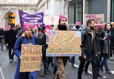UCU-organised protest in London, 2021