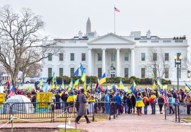 Ukrainian protest by White House Ukrainian protest by White House