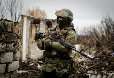 A Ukrainian soldier A Ukrainian soldier