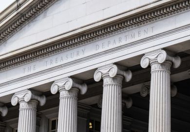 United States Treasury Department Building in Washington, DC