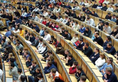 University lecture hall packed full of students