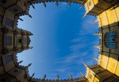 University of Oxford Bodleian Library viewed from ground