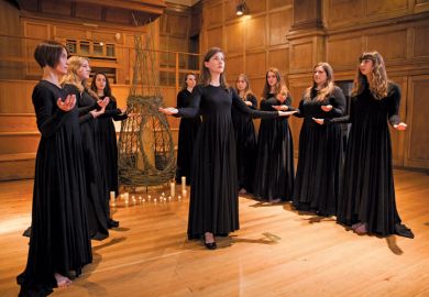 University of Saint Andrews students performing on stage