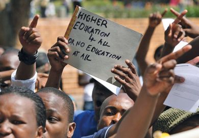 University of the Witwatersrand students protesting