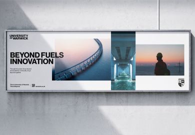 An example of the University of Warwick's "Beyond" branding. An example of the University of Warwick's "Beyond" branding.