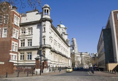 The University Of Portsmouth’s Park Building with the Guildhall in the distance
