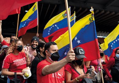 Supporters of Nicolas Maduro participate in a rally on Youth Day Supporters of Nicolas Maduro participate in a rally on Youth Day