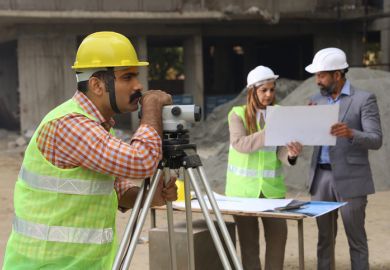 Workers on a construction site Workers on a construction site, symbolising vocational education