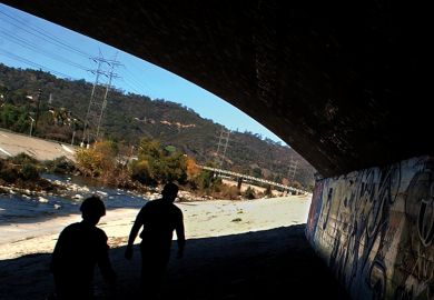 Graffiti along the Los Angeles River