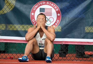 Bryan Clay upset after failing to make the Decathlon team after a hurdles disqualification to illustrate College athletics revenue sharing deal ‘imperils Olympic pipeline’