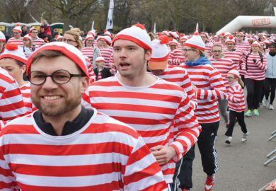 Where's Wally? Fun run for National Literacy Trust as a metaphor for complete PhD coverage for lecturers ‘undesirable’