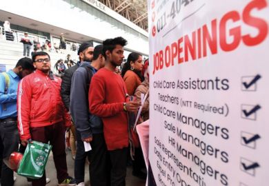  Candidates apply for job at 'Job Fair' organized by Directorate of Employment, Delhi Government in New Delhi to illustrate Deakin’s landmark India campus to help tackle high unemployment