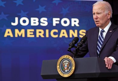 US President Joe Biden delivers remarks about the latest jobs report to illustrate Universities challenge Biden over graduate employment focus