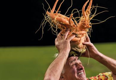 Man inspecting a carrot as a metaphor for Is the REF still useful?