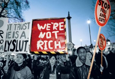 Students marching in London against the proposed scapping of Education Maintenance Allowance Students marching in London against the proposed scapping of Education Maintenance Allowance to illustrate Don’t be deceived: university access is   about the money