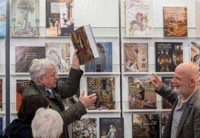 Visitors browse books during the first day of the London Book Fair at Hammersmith's Olympia Exhibition Hall Visitors browse books during the first day of the London Book Fair at Hammersmith's Olympia Exhibition Hall to illustrate ‘Expect some softening’: where next for open-access books in REF?