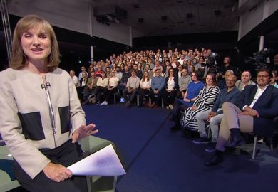 Question Time programme with Fiona Bruce and the audience