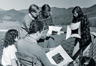 An art class meets on a deck at Black Mountain College, an art and design school in Black Mountain, North Carolina to illustrate To champion vocational education is to advocate for the humanities