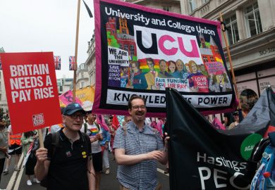 Members of the UCU trade union during a demonstration to illustrate Pay negotiator ‘optimistic’ on routes to avoid ‘perpetual strikes’