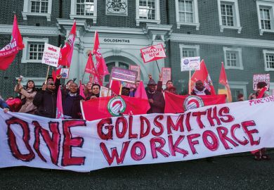 Security Officers at Goldsmiths, part of the University of London, in South London are campaigning for their jobs to be brought in-house'  to illustrate Being measured and judged alongside friends and colleagues was too much