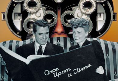 Collage of person having eye test and couple reading a large story book to illustrateDo narrative CVs tell the right story?