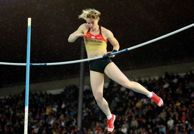 Germany's Silke Spiegelburg fails to clear the bar  Germany's Silke Spiegelburg fails to clear the bar to illustrate Perceived sexism dents women’s academic performance