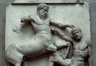 Parthenon marble depicting part of the batlle between the Centaurs and the Lapiths to illustrate The British Museum’s hostility to whistleblowing duplicates academia’s