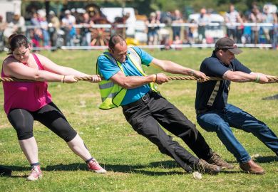 Tug of War game at Masham, UK  Tug of War game at Masham, UK to illustrate Labour tipped to ‘lean on’ research budget to boost growth