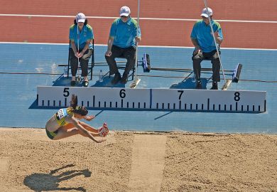 Australia's Lisa Morrison competes in the Women's Long Jump with a measure stick next to her Australia's Lisa Morrison competes in the Women's Long Jump with a measure stick next to her to illustrate Don’t scale back research quality criteria, Australian universities say