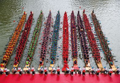 Participants compete during the Guangdong-Hong Kong-Macao Greater Bay Area Dragon Boat Competition Participants compete during the Guangdong-Hong Kong-Macao Greater Bay Area Dragon Boat Competition to. illustrate Hong Kong nears first universities of applied sciences
