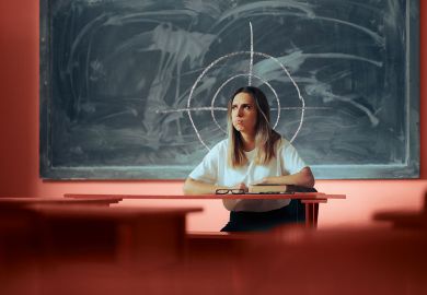 Unhappy professor having problems in class to illustrate  Why aren’t we taught how to handle students’ disrespect?