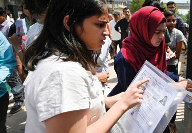 Students arrive to appear for the Common University Entrance Test to illustrate India urged to develop ‘world class’ English test as demand rises