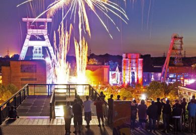 Fireworks at the illuminated coal mine Ewald to the Extraschicht, Herten, Germany Fireworks at the illuminated coal mine Ewald to the Extraschicht, Herten, Germany to illustrate Can academia revive Germany’s Rust Belt?