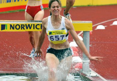 Clare Martin leads getting soaked while in the 2000 metre steeplechase Norwich Union World Trials  Clare Martin leads getting soaked while in the 2000 metre steeplechase Norwich Union World Trials to illustrate How a soaring deficit brutalised UEA’s modernising ambitions