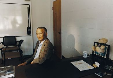 Gang Chen in his office at the Massachusetts Institute of Technology in Cambridge as described in the article