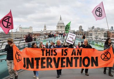 Climate activists from the Extinction Rebellion group cross the Millennium bridge in central London Climate activists from the Extinction Rebellion group cross the Millennium bridge as a metaphor for How I became a climate activist