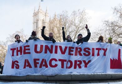 Thousands of people including higher and further education staff and students took part in a march across central London to Westminster to illustrate Universities condemn ‘shameful’ 13 per cent hike in OfS fees