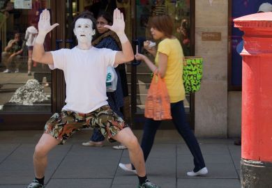 A mime artist, Cambridge, UK A mime artist, Cambridge, UK to illustrate OfS register pause ‘will make sector financial problems worse’